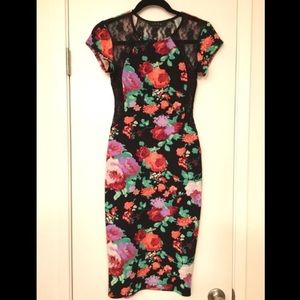 Floral Lace Bodycon Dress